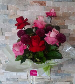 Reflexed Roses pink n red